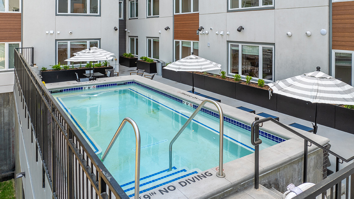 Swimming pool and courtyard lounge